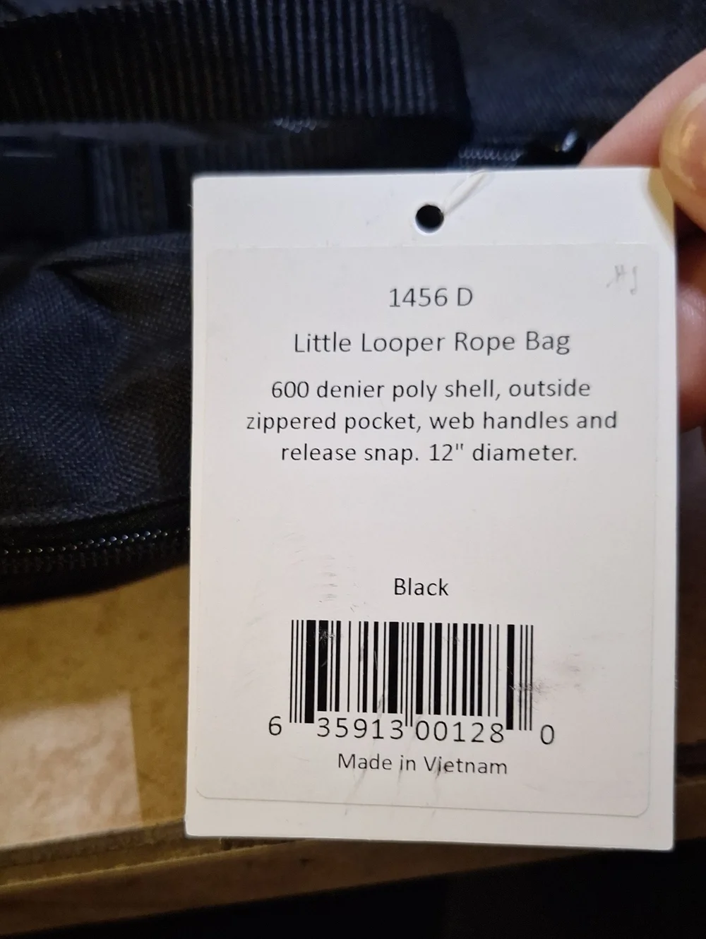 Mustang Manufacturing Little Looper Rope Bag 1456D Black Zipper Cowboy Western